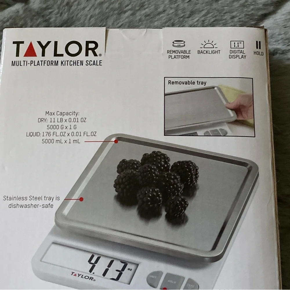 Taylor Multi-Platform‎ Kitchen Scale 11LB X 0.01 0Z Removable Platform New